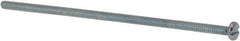 Value Collection - #6-32 UNC, 4" Length Under Head Slotted Drive Machine Screw - Pan Head, Grade J82 Steel, Zinc-Plated Finish, Without Washer - Industrial Tool & Supply