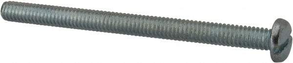 Value Collection - #8-32 UNC, 2-1/4" Length Under Head Slotted Drive Machine Screw - Pan Head, Grade J82 Steel, Zinc-Plated Finish, Without Washer - Industrial Tool & Supply