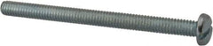 Value Collection - #8-32 UNC, 2-1/4" Length Under Head Slotted Drive Machine Screw - Pan Head, Grade J82 Steel, Zinc-Plated Finish, Without Washer - Industrial Tool & Supply