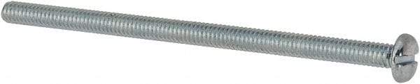 Value Collection - #8-32 UNC, 3" Length Under Head Slotted Drive Machine Screw - Pan Head, Grade J82 Steel, Zinc-Plated Finish, Without Washer - Industrial Tool & Supply