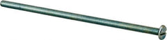 Value Collection - #8-32 UNC, 4" Length Under Head Slotted Drive Machine Screw - Pan Head, Grade J82 Steel, Zinc-Plated Finish, Without Washer - Industrial Tool & Supply