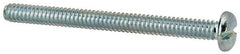 Value Collection - #10-24 UNC, 2-1/4" Length Under Head Slotted Drive Machine Screw - Pan Head, Grade J82 Steel, Zinc-Plated Finish, Without Washer - Industrial Tool & Supply