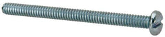 Value Collection - #10-24 UNC, 2-1/2" Length Under Head Slotted Drive Machine Screw - Pan Head, Grade J82 Steel, Zinc-Plated Finish, Without Washer - Industrial Tool & Supply