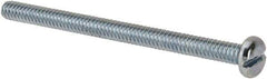 Value Collection - #10-24 UNC, 2-3/4" Length Under Head Slotted Drive Machine Screw - Pan Head, Grade J82 Steel, Zinc-Plated Finish, Without Washer - Industrial Tool & Supply