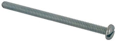 Value Collection - #10-24 UNC, 3" Length Under Head Slotted Drive Machine Screw - Pan Head, Grade J82 Steel, Zinc-Plated Finish, Without Washer - Industrial Tool & Supply