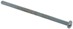 Value Collection - #10-24 UNC, 4" Length Under Head Slotted Drive Machine Screw - Pan Head, Grade J82 Steel, Zinc-Plated Finish, Without Washer - Industrial Tool & Supply