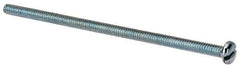 Value Collection - #10-24 UNC, 4-1/2" Length Under Head Slotted Drive Machine Screw - Pan Head, Grade J82 Steel, Zinc-Plated Finish, Without Washer - Industrial Tool & Supply