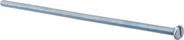 Value Collection - #10-24 UNC, 6" Length Under Head Slotted Drive Machine Screw - Pan Head, Grade J82 Steel, Zinc-Plated Finish, Without Washer - Industrial Tool & Supply