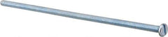 Value Collection - #10-24 UNC, 6" Length Under Head Slotted Drive Machine Screw - Pan Head, Grade J82 Steel, Zinc-Plated Finish, Without Washer - Industrial Tool & Supply