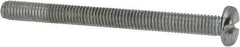Value Collection - #10-32 UNF, 2-1/4" Length Under Head Slotted Drive Machine Screw - Pan Head, Grade J82 Steel, Zinc-Plated Finish, Without Washer - Industrial Tool & Supply