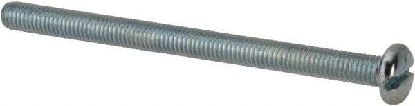 Value Collection - #10-32 UNF, 2-3/4" Length Under Head Slotted Drive Machine Screw - Pan Head, Grade J82 Steel, Zinc-Plated Finish, Without Washer - Industrial Tool & Supply
