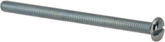 Value Collection - #10-32 UNF, 2-3/4" Length Under Head Slotted Drive Machine Screw - Pan Head, Grade J82 Steel, Zinc-Plated Finish, Without Washer - Industrial Tool & Supply