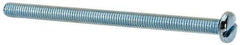 Value Collection - #10-32 UNF, 3" Length Under Head Slotted Drive Machine Screw - Pan Head, Grade J82 Steel, Zinc-Plated Finish, Without Washer - Industrial Tool & Supply