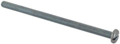Value Collection - #10-32 UNF, 3-1/2" Length Under Head Slotted Drive Machine Screw - Pan Head, Grade J82 Steel, Zinc-Plated Finish, Without Washer - Industrial Tool & Supply
