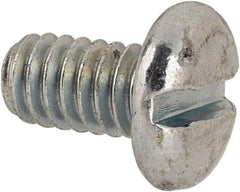 Value Collection - #12-24 UNC, 3/8" Length Under Head Slotted Drive Machine Screw - Pan Head, Grade J82 Steel, Zinc-Plated Finish, Without Washer - Industrial Tool & Supply