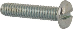 Value Collection - #12-24 UNC, 1" Length Under Head Slotted Drive Machine Screw - Pan Head, Grade J82 Steel, Zinc-Plated Finish, Without Washer - Industrial Tool & Supply