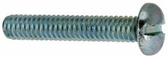 Value Collection - #12-24 UNC, 1-1/4" Length Under Head Slotted Drive Machine Screw - Pan Head, Grade J82 Steel, Zinc-Plated Finish, Without Washer - Industrial Tool & Supply
