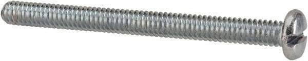 Value Collection - 1/4-20 UNC, 3" Length Under Head Slotted Drive Machine Screw - Pan Head, Grade J82 Steel, Zinc-Plated Finish, Without Washer - Industrial Tool & Supply