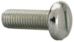 Value Collection - 1/4-28 UNF, 3/4" Length Under Head Slotted Drive Machine Screw - Pan Head, Grade J82 Steel, Zinc-Plated Finish, Without Washer - Industrial Tool & Supply