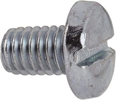 Value Collection - 5/16-18 UNC, 1/2" Length Under Head Slotted Drive Machine Screw - Pan Head, Grade J82 Steel, Zinc-Plated Finish, Without Washer - Industrial Tool & Supply