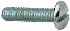 Value Collection - 5/16-18 UNC, 1-1/4" Length Under Head Slotted Drive Machine Screw - Pan Head, Grade J82 Steel, Zinc-Plated Finish, Without Washer - Industrial Tool & Supply