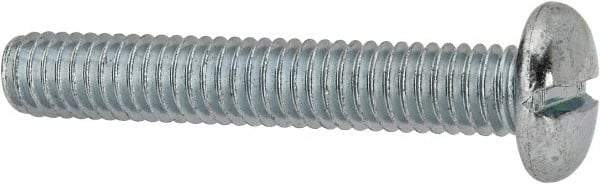 Value Collection - 5/16-18 UNC, 2" Length Under Head Slotted Drive Machine Screw - Pan Head, Grade J82 Steel, Zinc-Plated Finish, Without Washer - Industrial Tool & Supply