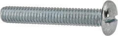 Value Collection - 5/16-18 UNC, 2" Length Under Head Slotted Drive Machine Screw - Pan Head, Grade J82 Steel, Zinc-Plated Finish, Without Washer - Industrial Tool & Supply