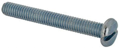 Value Collection - 5/16-18 UNC, 2-1/2" Length Under Head Slotted Drive Machine Screw - Pan Head, Grade J82 Steel, Zinc-Plated Finish, Without Washer - Industrial Tool & Supply