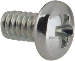Value Collection - #3-48 UNC, 3/16" Length Under Head Phillips Drive Machine Screw - Pan Head, Grade J82 Steel, Zinc-Plated Finish, Without Washer - Industrial Tool & Supply