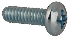 Value Collection - #3-48 UNC, 5/16" Length Under Head Phillips Drive Machine Screw - Pan Head, Grade J82 Steel, Zinc-Plated Finish, Without Washer - Industrial Tool & Supply