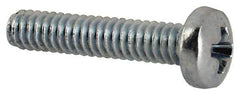 Value Collection - #3-48 UNC, 1/2" Length Under Head Phillips Drive Machine Screw - Pan Head, Grade J82 Steel, Zinc-Plated Finish, Without Washer - Industrial Tool & Supply
