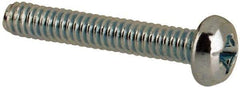 Value Collection - #3-48 UNC, 5/8" Length Under Head Phillips Drive Machine Screw - Pan Head, Grade J82 Steel, Zinc-Plated Finish, Without Washer - Industrial Tool & Supply