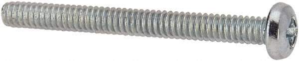 Value Collection - #3-48 UNC, 1" Length Under Head Phillips Drive Machine Screw - Pan Head, Grade J82 Steel, Zinc-Plated Finish, Without Washer - Industrial Tool & Supply