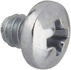 Value Collection - #4-40 UNC, 1/8" Length Under Head Phillips Drive Machine Screw - Pan Head, Grade J82 Steel, Zinc-Plated Finish, Without Washer - Industrial Tool & Supply