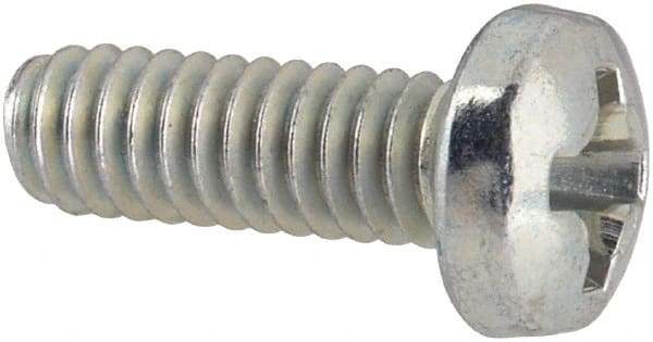 Value Collection - #5-40 UNC, 3/8" Length Under Head Phillips Drive Machine Screw - Pan Head, Grade J82 Steel, Zinc-Plated Finish, Without Washer - Industrial Tool & Supply