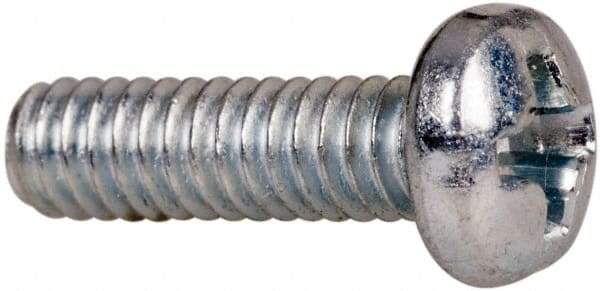 Value Collection - #5-40 UNC, 7/16" Length Under Head Phillips Drive Machine Screw - Pan Head, Grade J82 Steel, Zinc-Plated Finish, Without Washer - Industrial Tool & Supply