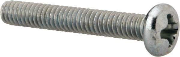 Value Collection - #5-40 UNC, 7/8" Length Under Head Phillips Drive Machine Screw - Pan Head, Grade J82 Steel, Zinc-Plated Finish, Without Washer - Industrial Tool & Supply