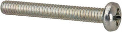 Value Collection - #5-40 UNC, 1" Length Under Head Phillips Drive Machine Screw - Pan Head, Grade J82 Steel, Zinc-Plated Finish, Without Washer - Industrial Tool & Supply