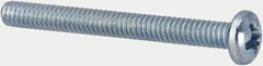 Value Collection - #5-40 UNC, 1-1/4" Length Under Head Phillips Drive Machine Screw - Pan Head, Grade J82 Steel, Zinc-Plated Finish, Without Washer - Industrial Tool & Supply