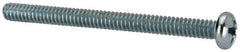 Value Collection - #6-32 UNC, 1-3/4" Length Under Head Phillips Drive Machine Screw - Pan Head, Grade J82 Steel, Zinc-Plated Finish, Without Washer - Industrial Tool & Supply