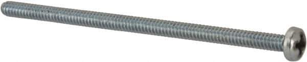 Value Collection - #6-32 UNC, 2-3/4" Length Under Head Phillips Drive Machine Screw - Pan Head, Grade J82 Steel, Zinc-Plated Finish, Without Washer - Industrial Tool & Supply