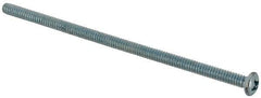 Value Collection - #6-32 UNC, 3-1/4" Length Under Head Phillips Drive Machine Screw - Pan Head, Grade J82 Steel, Zinc-Plated Finish, Without Washer - Industrial Tool & Supply