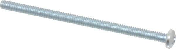 Value Collection - #8-32 UNC, 3" Length Under Head Phillips Drive Machine Screw - Pan Head, Grade J82 Steel, Zinc-Plated Finish, Without Washer - Industrial Tool & Supply