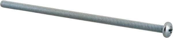 Value Collection - #8-32 UNC, 4" Length Under Head Phillips Drive Machine Screw - Pan Head, Grade J82 Steel, Zinc-Plated Finish, Without Washer - Industrial Tool & Supply