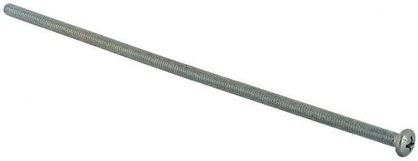 Value Collection - #8-32 UNC, 6" Length Under Head Phillips Drive Machine Screw - Pan Head, Grade J82 Steel, Zinc-Plated Finish, Without Washer - Industrial Tool & Supply