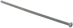 Value Collection - #8-32 UNC, 6" Length Under Head Phillips Drive Machine Screw - Pan Head, Grade J82 Steel, Zinc-Plated Finish, Without Washer - Industrial Tool & Supply