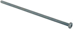Value Collection - #10-24 UNC, 6" Length Under Head Phillips Drive Machine Screw - Pan Head, Grade J82 Steel, Zinc-Plated Finish, Without Washer - Industrial Tool & Supply