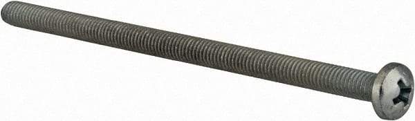 Value Collection - #10-32 UNF, 3-1/2" Length Under Head Phillips Drive Machine Screw - Pan Head, Grade J82 Steel, Zinc-Plated Finish, Without Washer - Industrial Tool & Supply