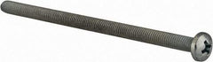Value Collection - #10-32 UNF, 3-1/2" Length Under Head Phillips Drive Machine Screw - Pan Head, Grade J82 Steel, Zinc-Plated Finish, Without Washer - Industrial Tool & Supply