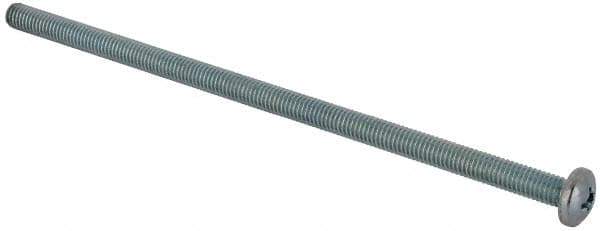 Value Collection - #10-32 UNF, 4-1/2" Length Under Head Phillips Drive Machine Screw - Pan Head, Grade J82 Steel, Zinc-Plated Finish, Without Washer - Industrial Tool & Supply